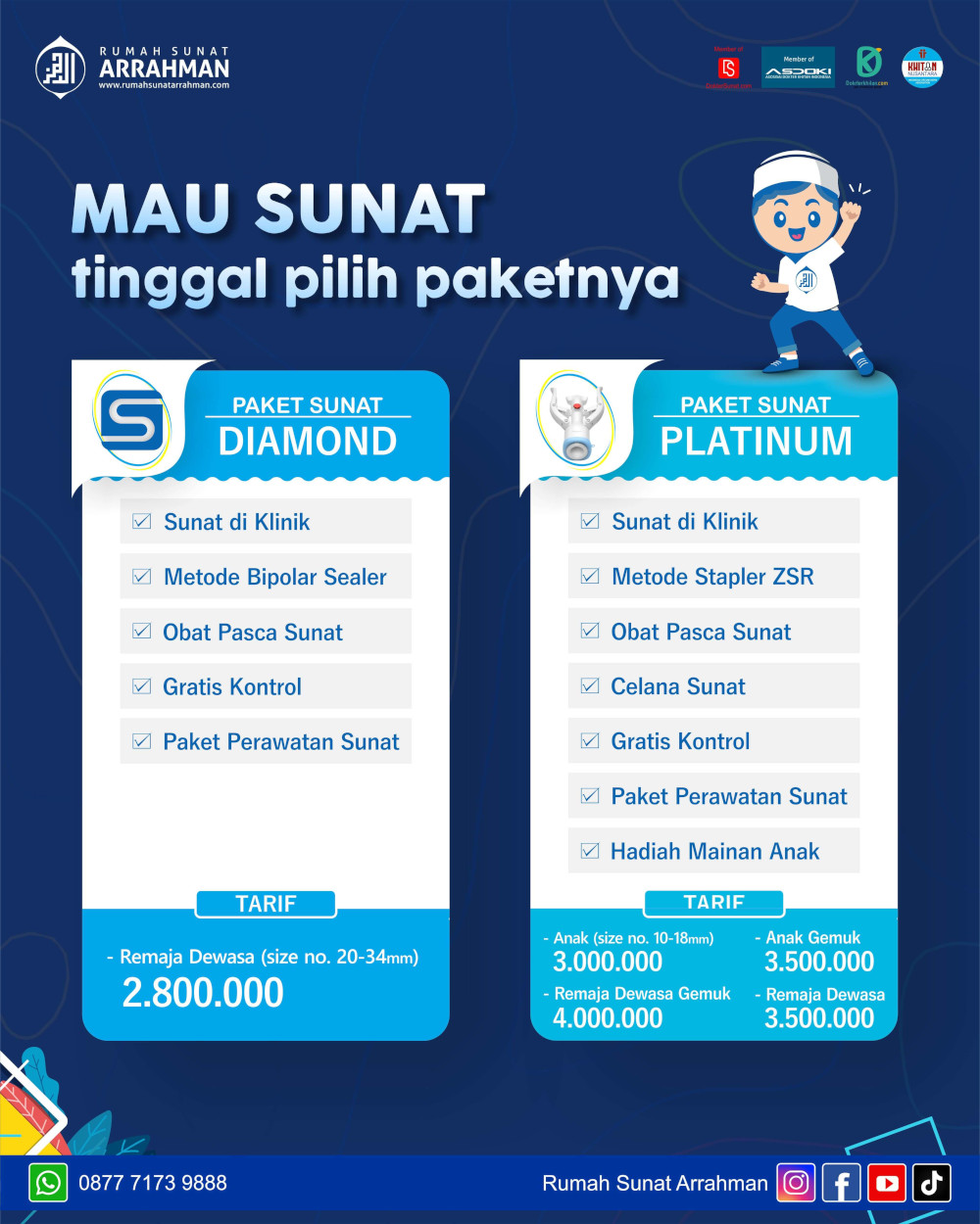 Harga Paket Sunat Sunat Arrahman Diamon Platinum 2023